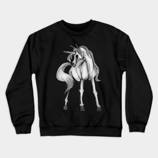 Cartoony Doomed Unicorn Crewneck Sweatshirt